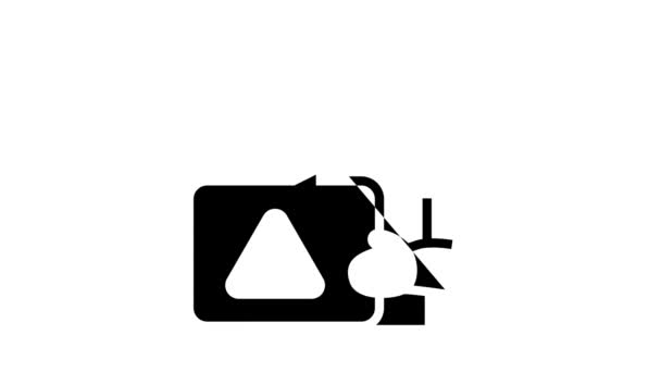 büntetőjog glyph ikon animáció