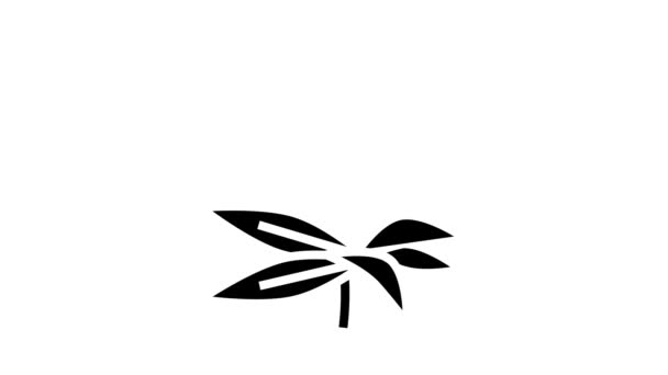 Natural plant for heartbeat phytotherapy glyph icon animation — Stock Video