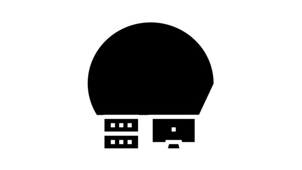 Truffa elettronica icona glyph animazione — Video Stock