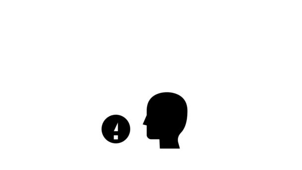 Talk stroke animacja glif ikona — Wideo stockowe