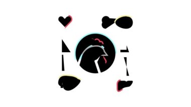 tavuk yeme bölümü renk simgesi canlandırması