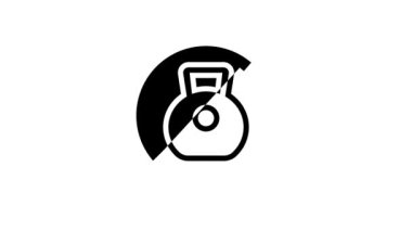 Güvenli çocuk çizgisi simgesi canlandırması için ağırlık yasağı işareti