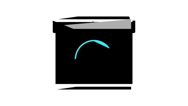 Animação portátil ícone de cor geladeira — Vídeo de Stock