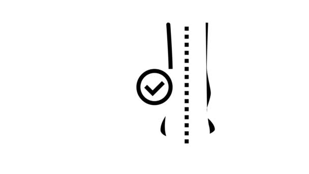 Gerade Beine Linie Symbol Animation — Stockvideo