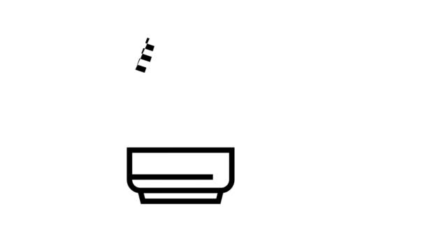 Keratin uygulama çizgisi simgesi canlandırması için tarama ve tabak — Stok video