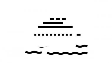 seyahat yaz tatili çizgisi simgesi canlandırması