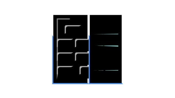 Contenedor transporte barras de refuerzo color icono animación — Vídeo de stock