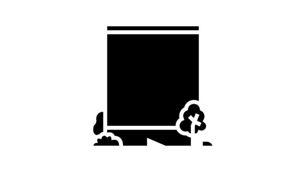 Centro business linea giardinaggio icona animazione — Video Stock
