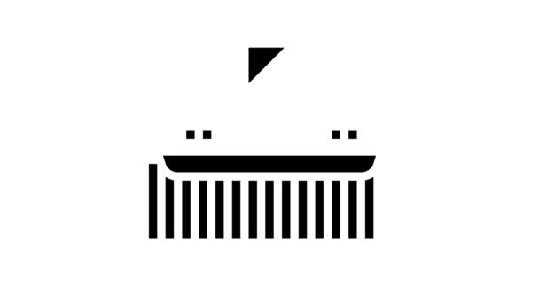 Planta en línea balcón icono de animación — Vídeo de stock