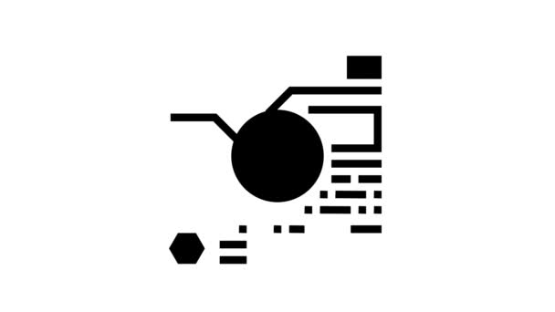 Analyse comparative glyphe icône animation — Video