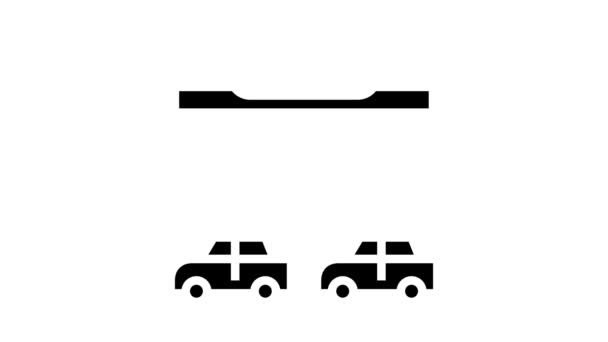 建造洗车服务字形动画图标 — 图库视频影像