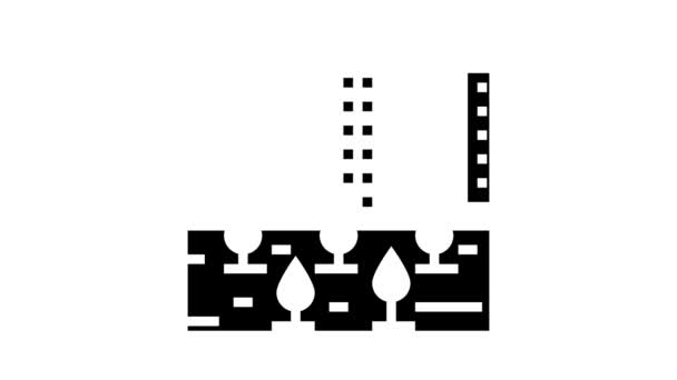 Giardino urbano glyph icona animazione — Video Stock