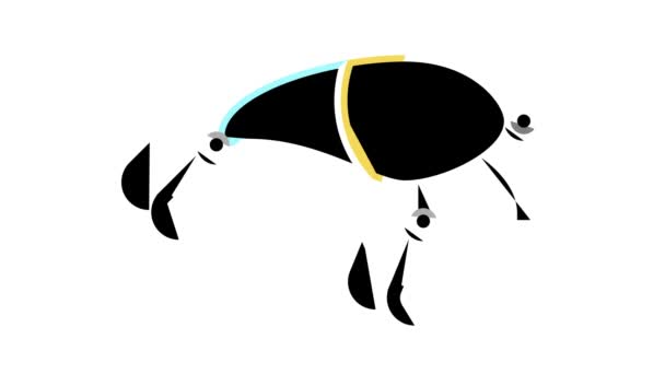 Анимация иконки цвета приманки для крэнкбейта — стоковое видео