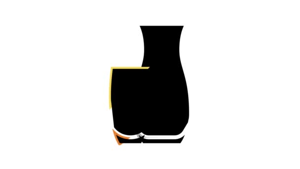 Vase glass production color icon animation — Stock Video