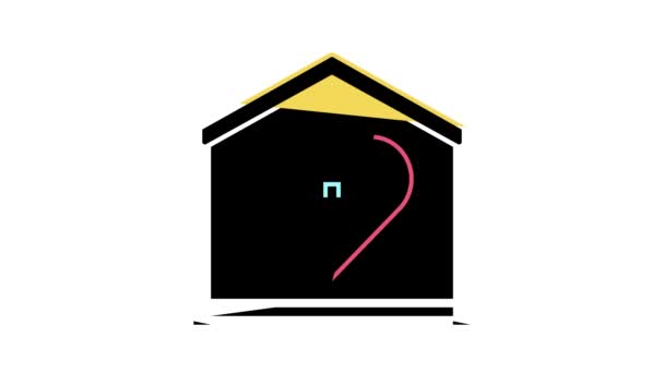 Home zorg dienst kleur pictogram animatie — Stockvideo