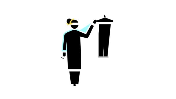 Dressing homecare service färg ikon animation — Stockvideo