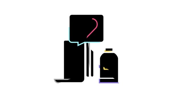 Bekommen Medikamente Farbe Symbol Animation — Stockvideo