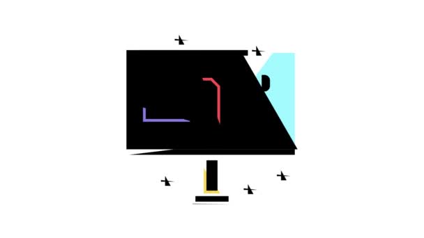 Offline publicitate color pictogramă animație — Videoclip de stoc