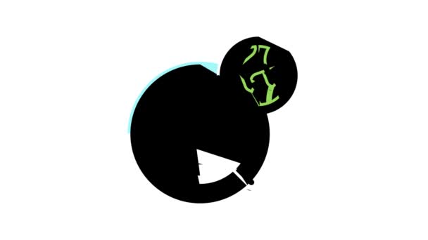Groene thee kleur pictogram animatie — Stockvideo