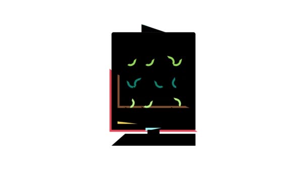 Vapor té color icono de animación — Vídeo de stock