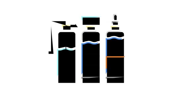 Water different filtration filter color icon animation — Stock Video