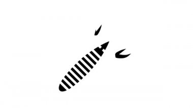 yumuşak yem balıkçılık aksesuar çizgisi canlandırması