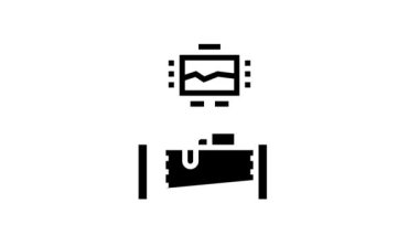 Araştırma boru hattı inşa çizgisi simgesi canlandırması için aygıt