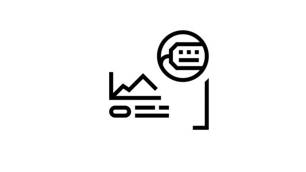 Marketing research line icon animation — Stockvideo