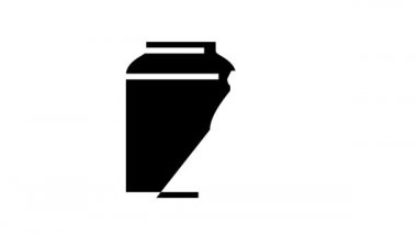 Kavanoz cam prodüksiyon simgesi canlandırması