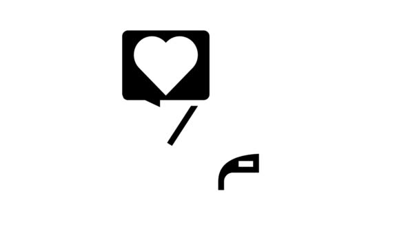 Schoonmaken home ecare service glyph pictogram animatie — Stockvideo