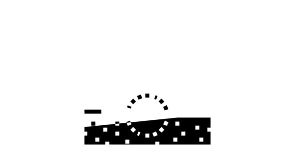 Animasi ikon glyph konstruksi pipa karya anti korosi — Stok Video