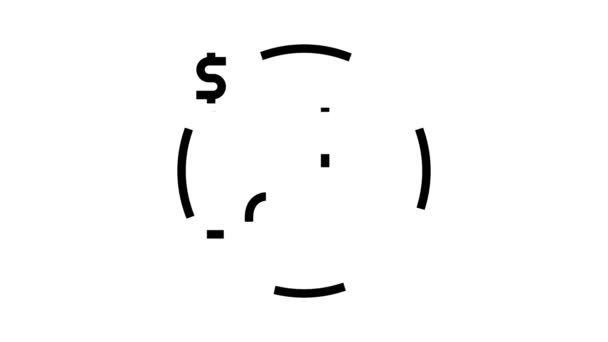 Proceso de negocio de gestión de reputación glifo icono de animación — Vídeo de stock