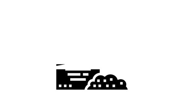 Losse theezakje glyph pictogram animatie — Stockvideo