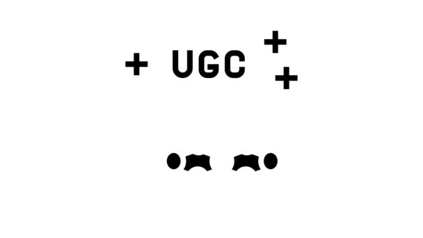 Pubblico utenti di social media ugc glyph icona animazione — Video Stock