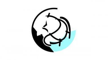 parazit solucanlar askaris renk simgesi canlandırması