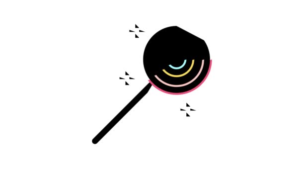 막대 색깔 아이콘 애니메이션에 붙어 있는 사탕 — 비디오