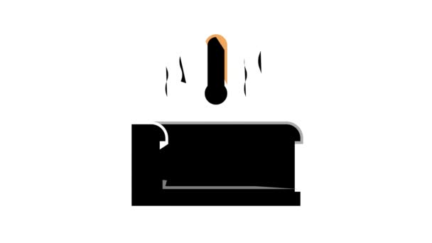 Piso calentador color icono animación — Vídeos de Stock