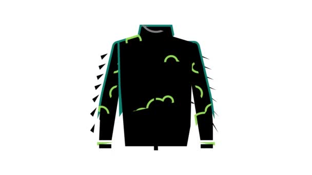 Камуфляжная куртка для анимации иконок охоты — стоковое видео