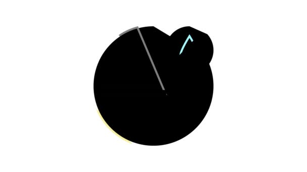 Droppe kant färg ikon animation — Stockvideo