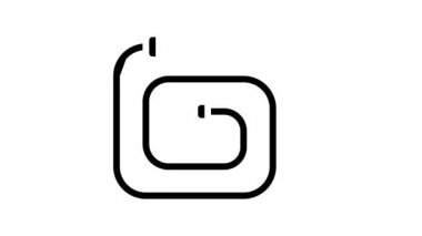 Klasik nargile hortum hattı simgesi canlandırması