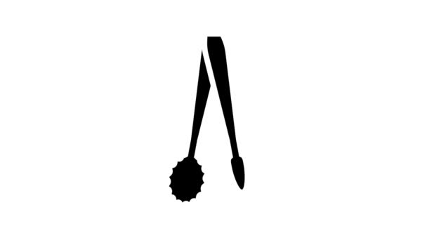 Ticeps hookah linia animacja ikona — Wideo stockowe