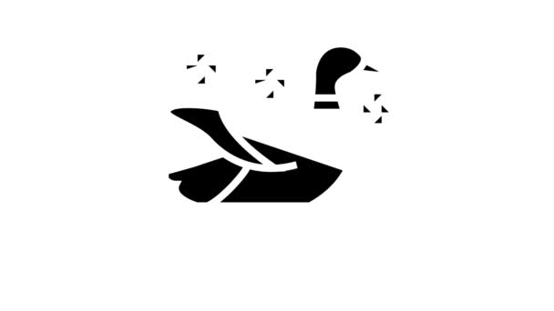 Engodo recheado para animação ícone de linha de pato — Vídeo de Stock