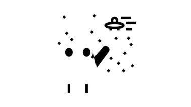 Gökyüzü çizgisi simgesinde uçan daire canlandırması