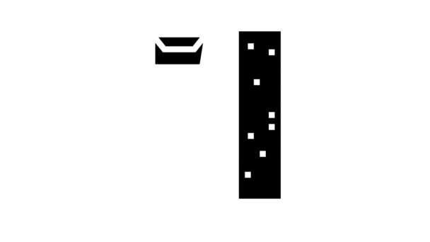 Kauwgom pakket glyph pictogram animatie — Stockvideo