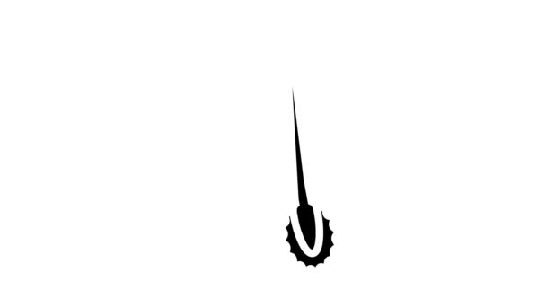 Animasi ikon hookah forceps glyph — Stok Video