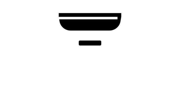 Hookah bowl glyph icon animation — Stock Video