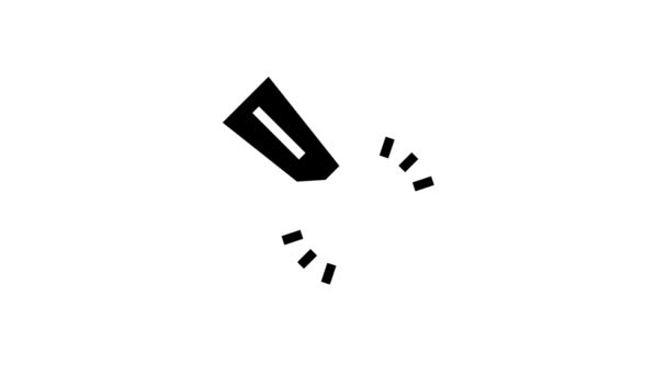 吹口哨引诱字形图标动画 — 图库视频影像