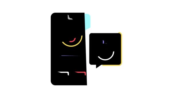 Emoji nabízí pomíjivou animaci ikon barev — Stock video