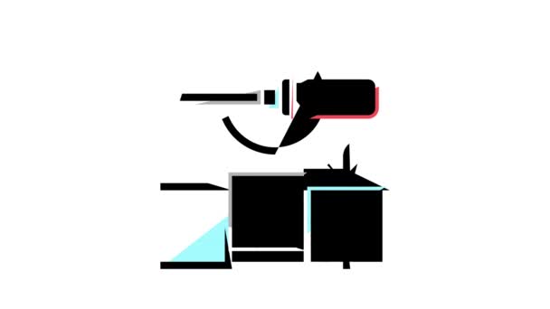 Animace ikon opravy barev kuchyně — Stock video
