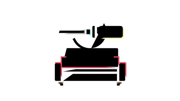 Furniture repair color icon animation — Stock Video